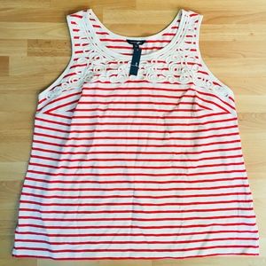 NWT Lands End Womens Nautical  Top 1x